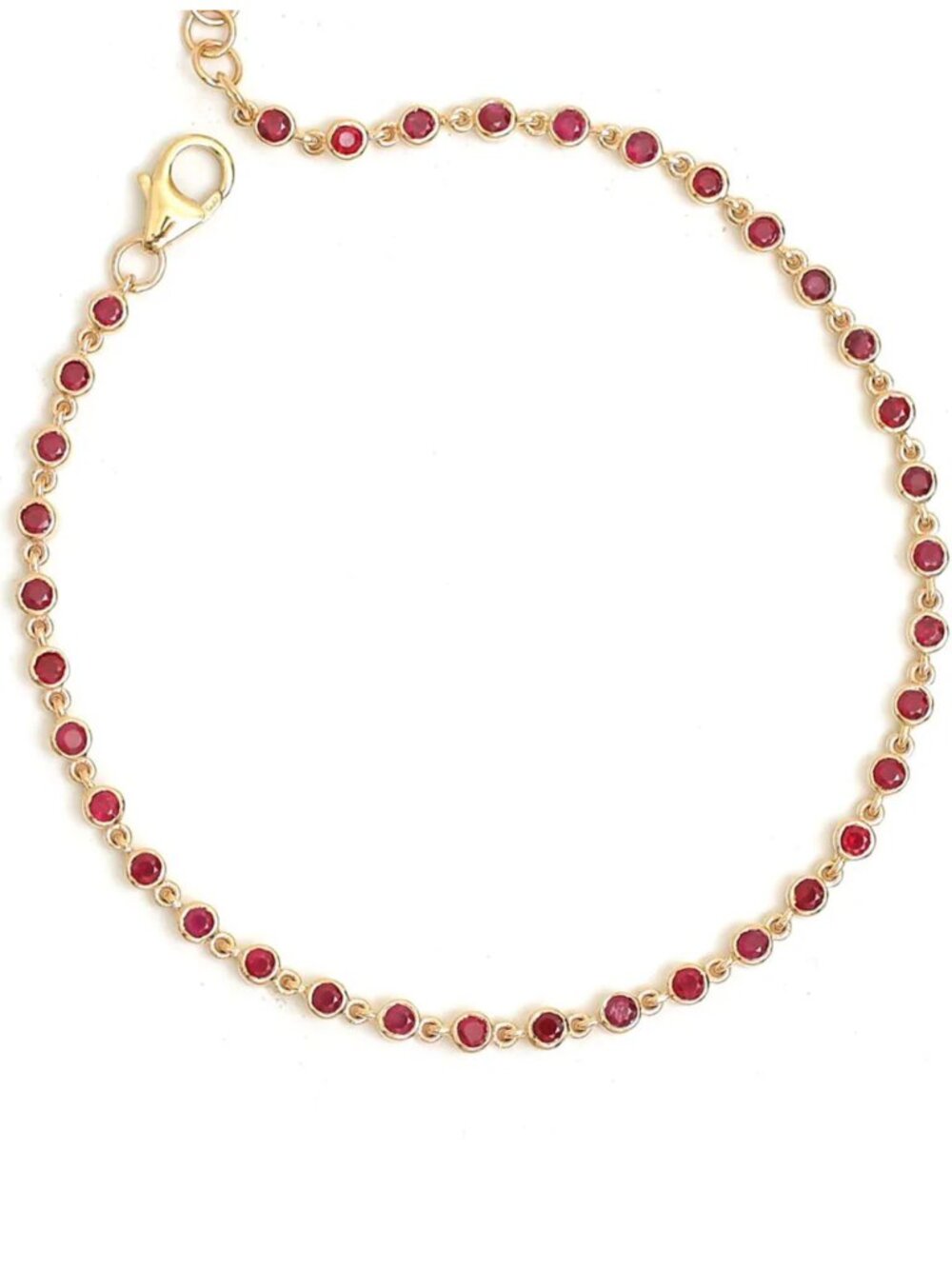 Radiant Pink Sapphire Amethyst 14K (Custom) Yellow Gold Tennis Bracelet